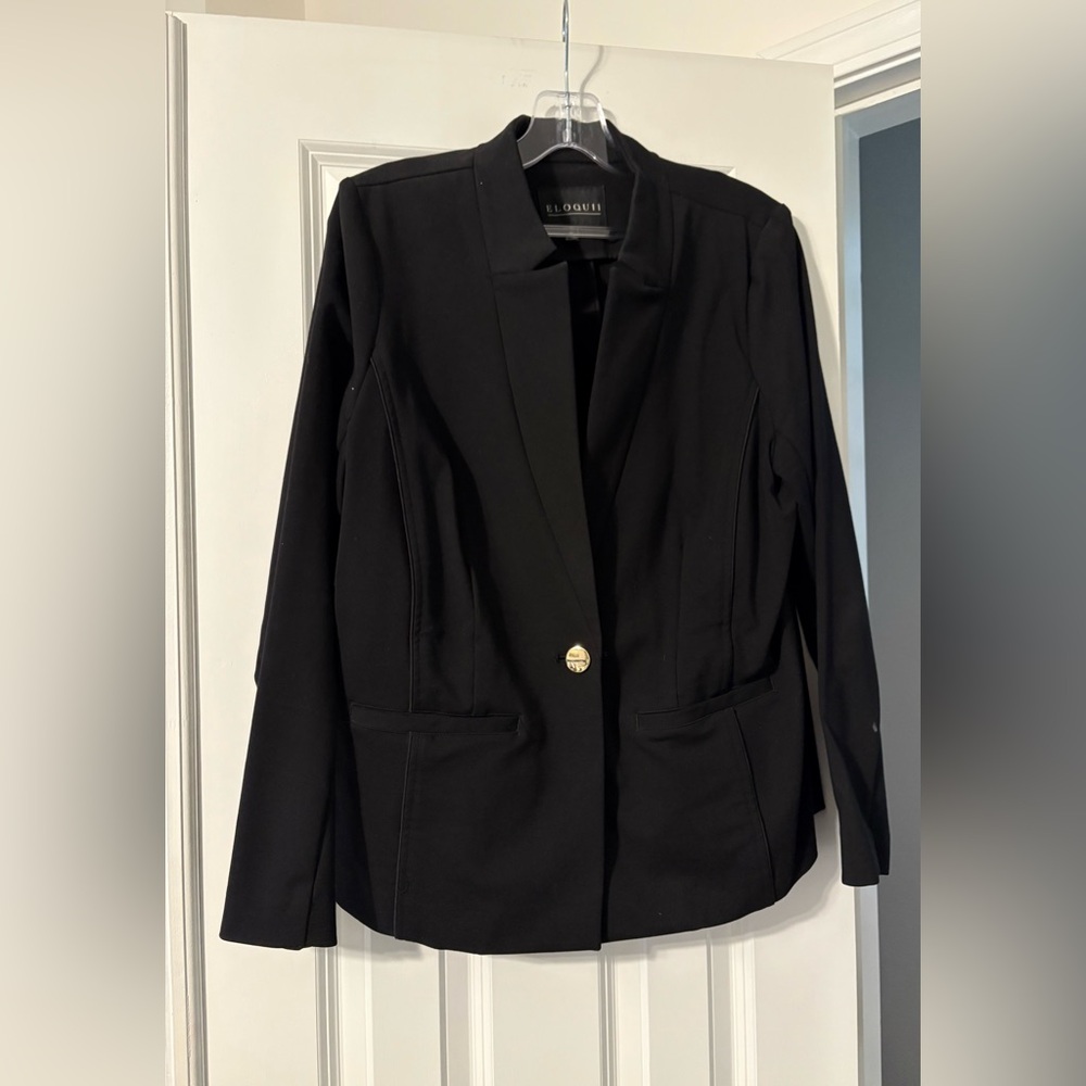 Eloquii Women's Black Blazer Jacket - Size 14